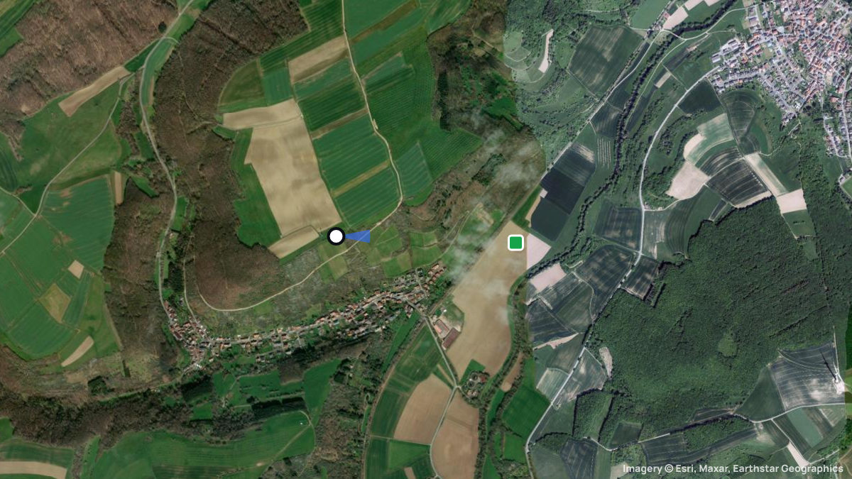 Satellite map of Raumbach with its launches and landings