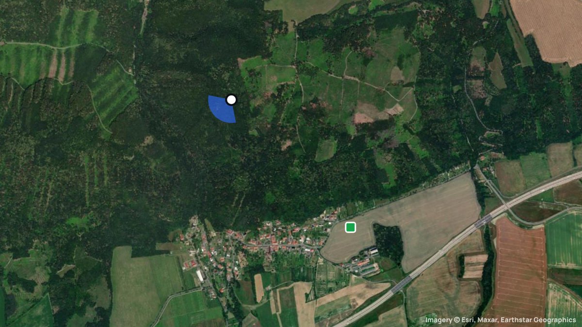 Satellitenkarte von Spirutka mit Start- und Landeplätzen