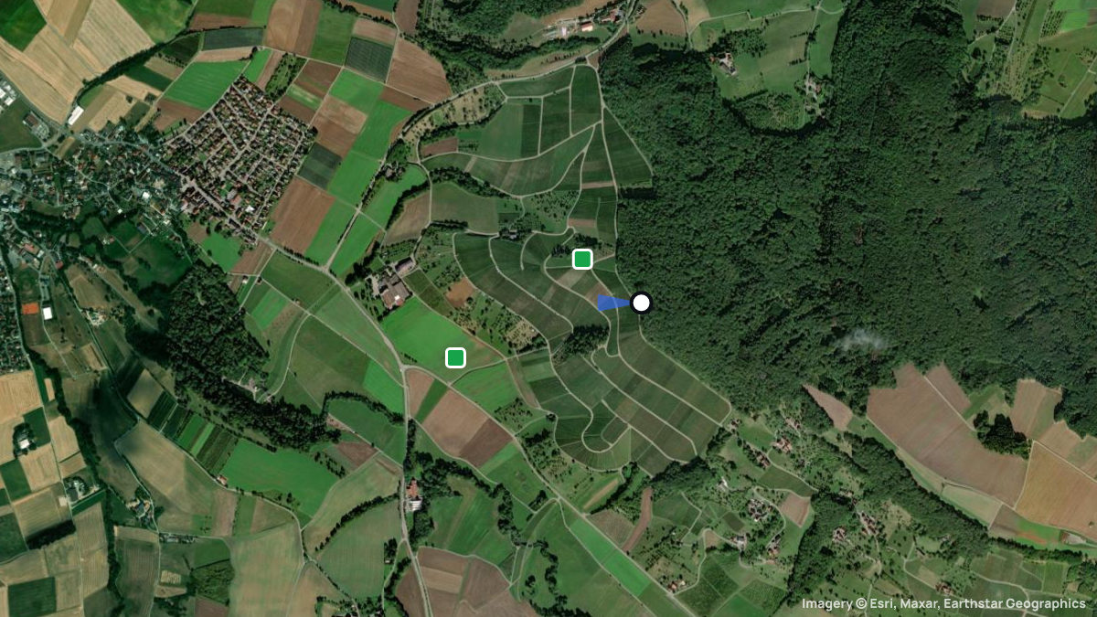 Satellite map of Adolzfurt with its launches and landings