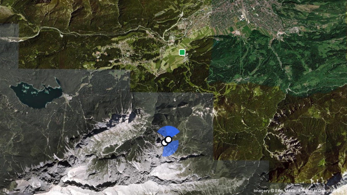 Satellitenkarte von Osterfelder mit Start- und Landeplätzen