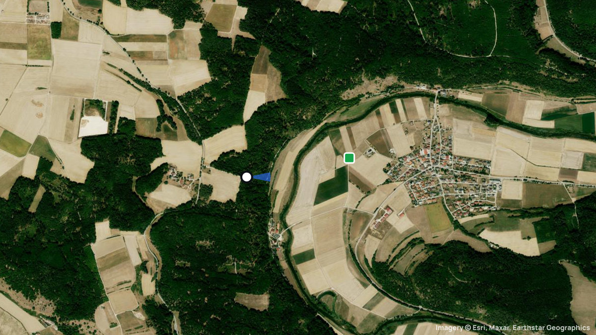 Satellitenkarte von Böhming mit Start- und Landeplätzen