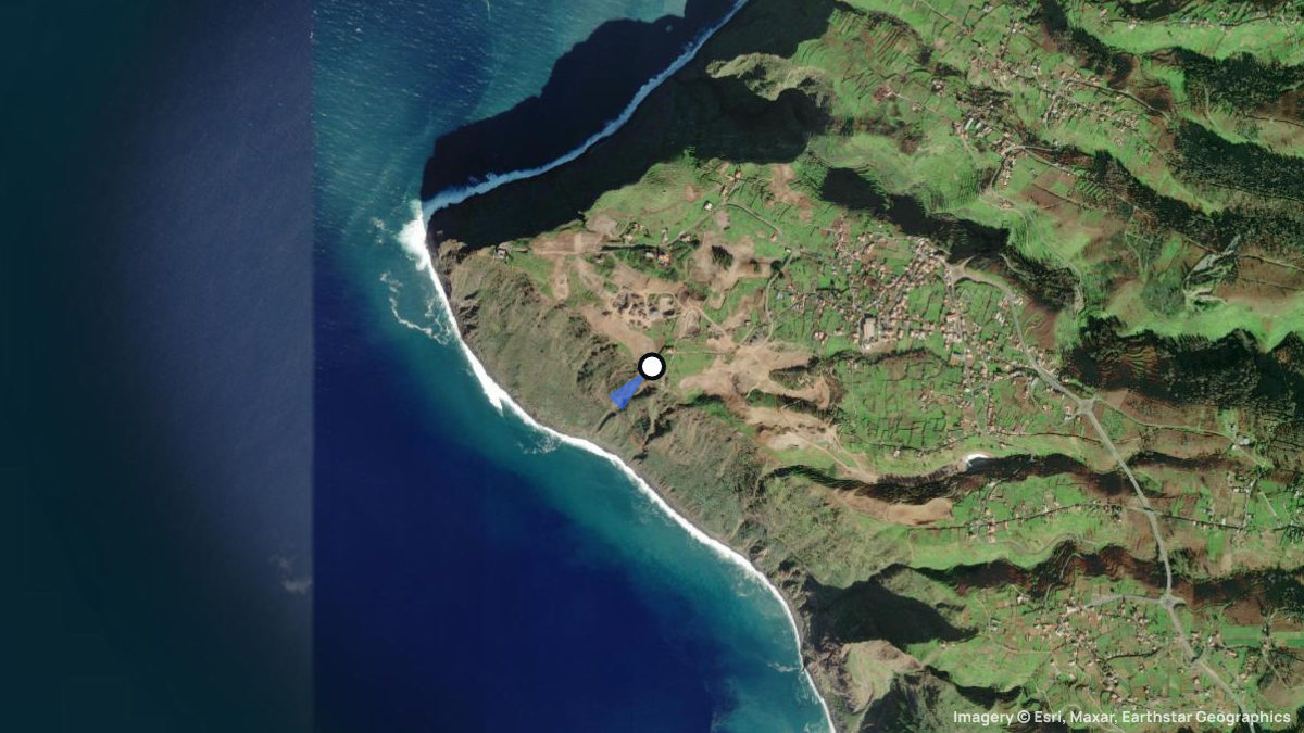 Satellite map of Pargo de Cha with its launches and landings