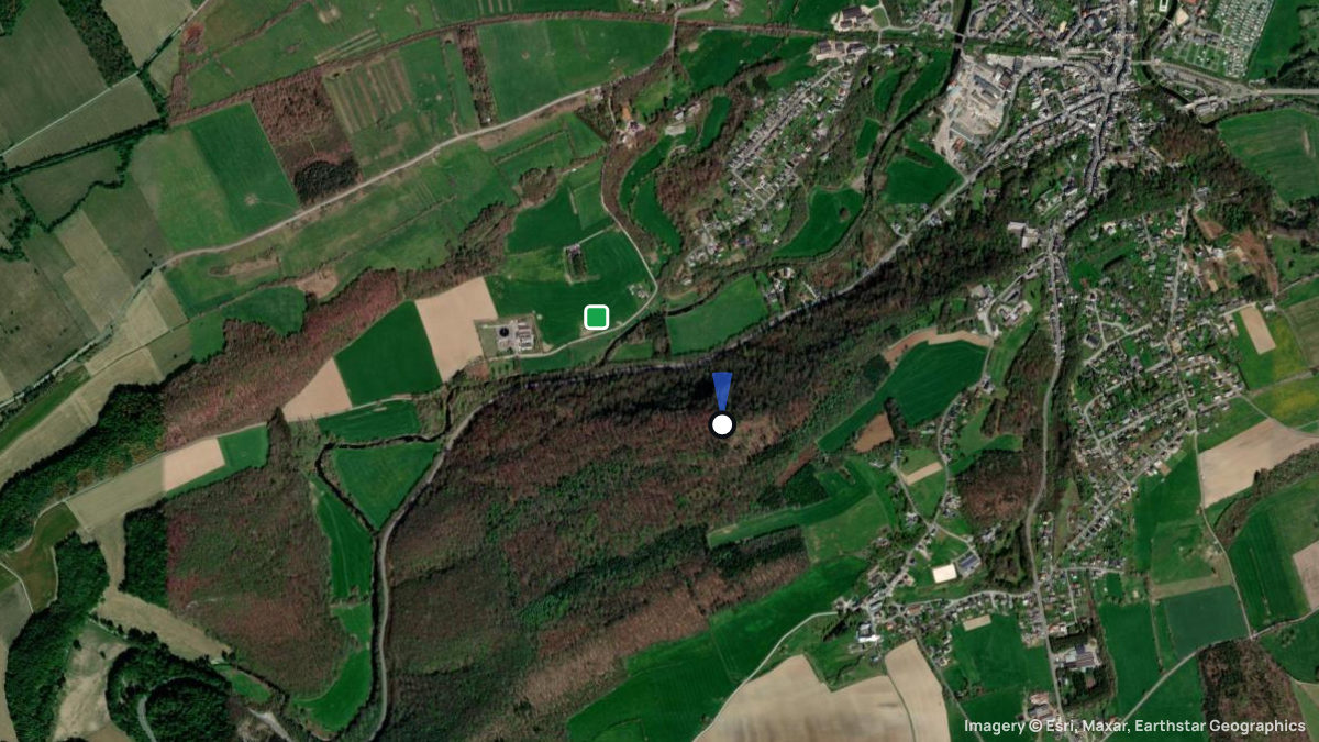 Satellitenkarte von Rochefort mit Start- und Landeplätzen