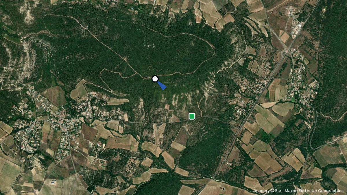 Satellite map of Lauret with its launches and landings