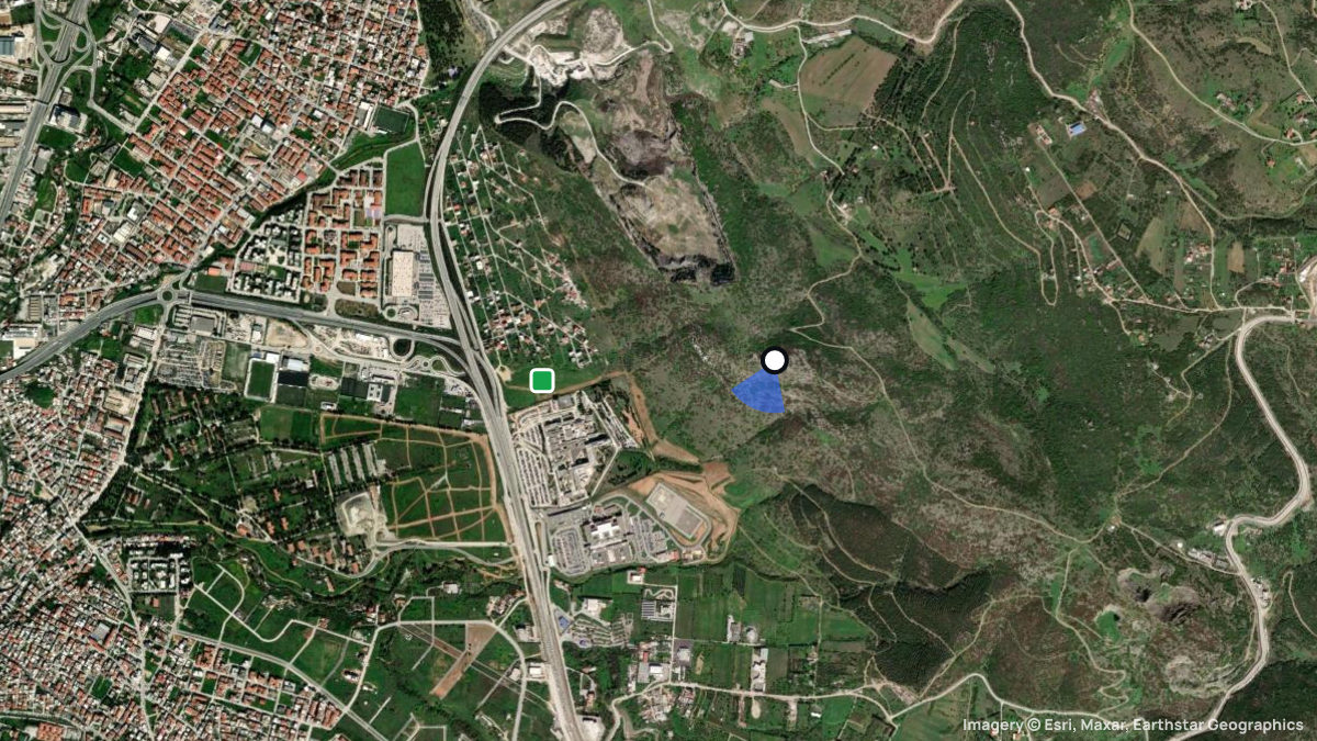 Satellite map of Kalo Gerico with its launches and landings
