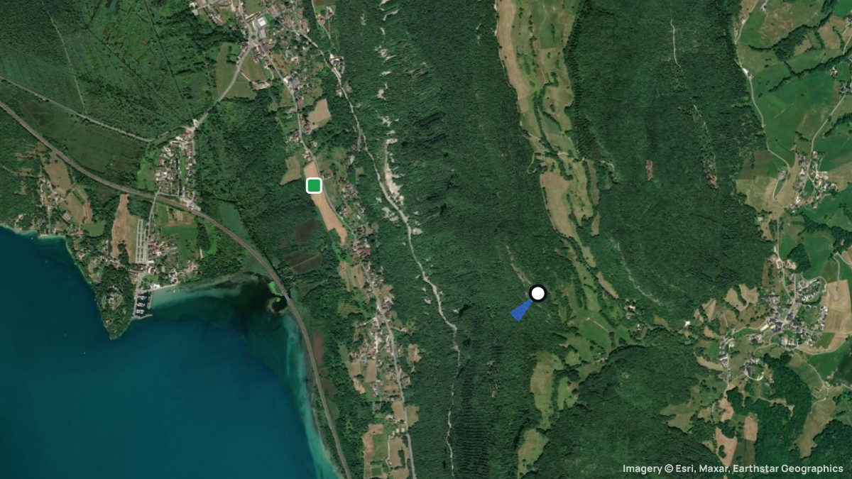 Satellitenkarte von Sapenay mit Start- und Landeplätzen