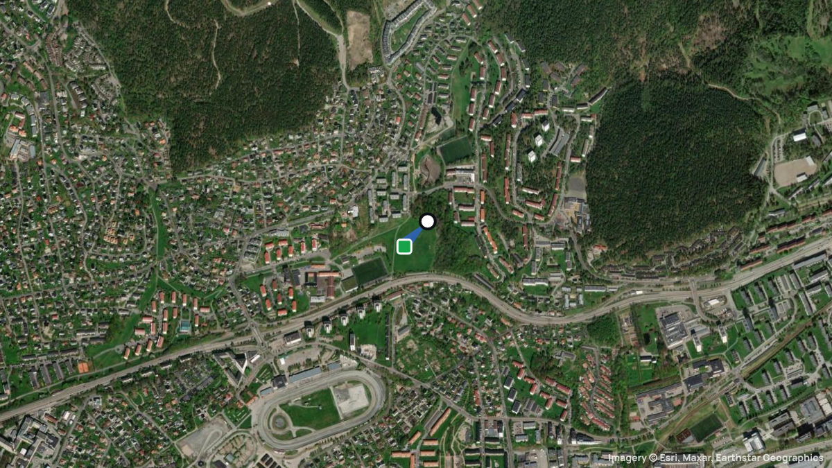 Satellite map of Arvoll with its launches and landings