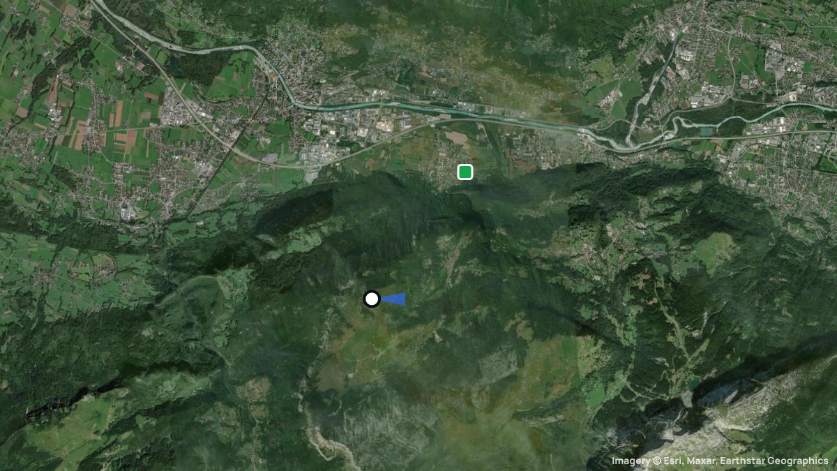 Satellite map of Solaison with its launches and landings