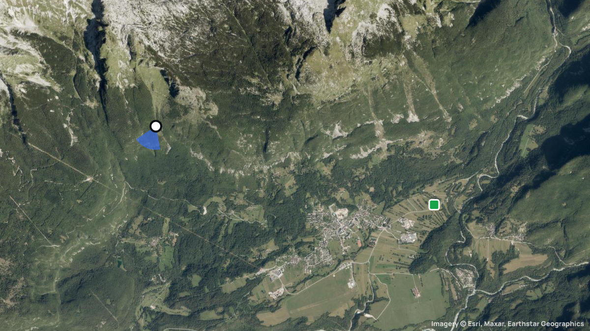 Satellitenkarte von Planja mit Start- und Landeplätzen