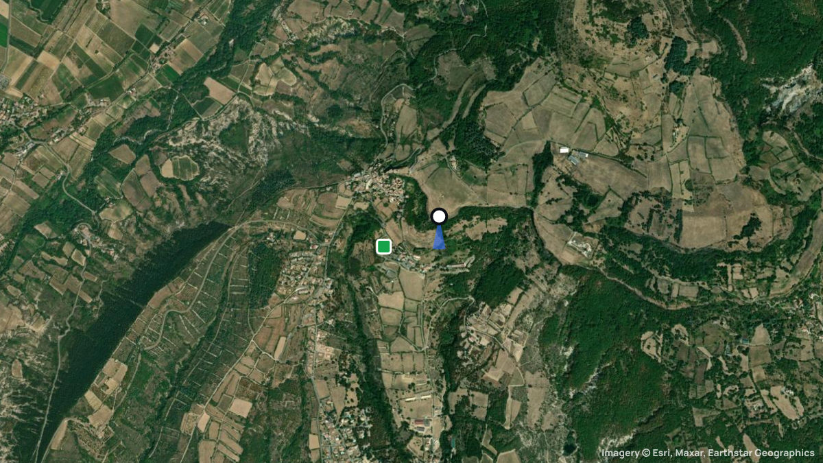 Satellite map of Mirabel with its launches and landings