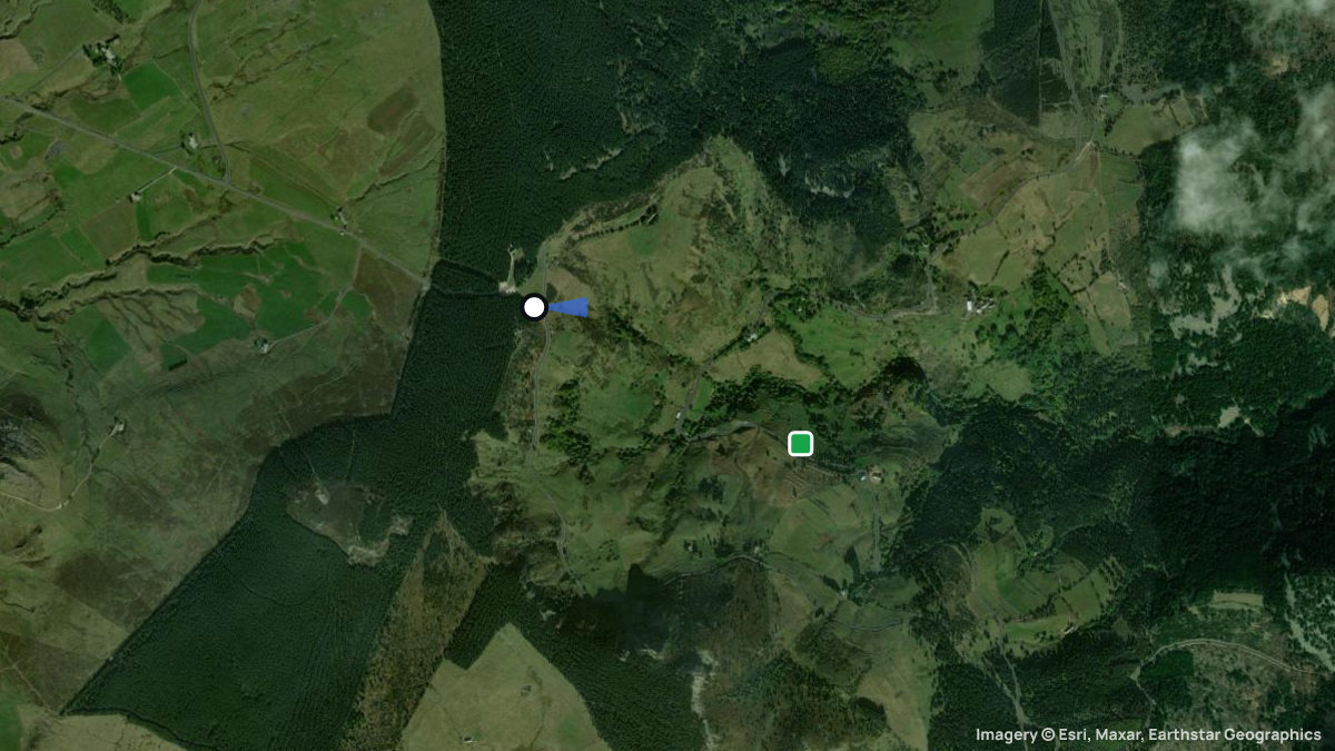 Satellite map of Croix de Boutieres with its launches and landings