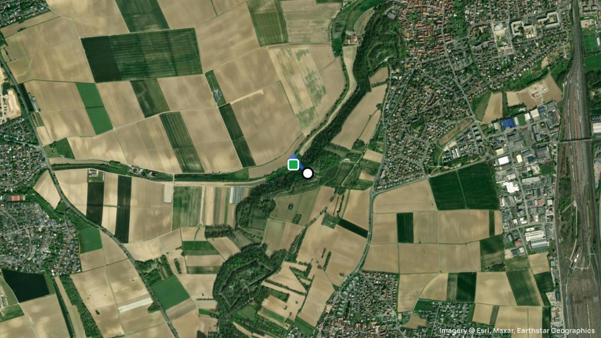 Satellite map of Mundolsheim with its launches and landings