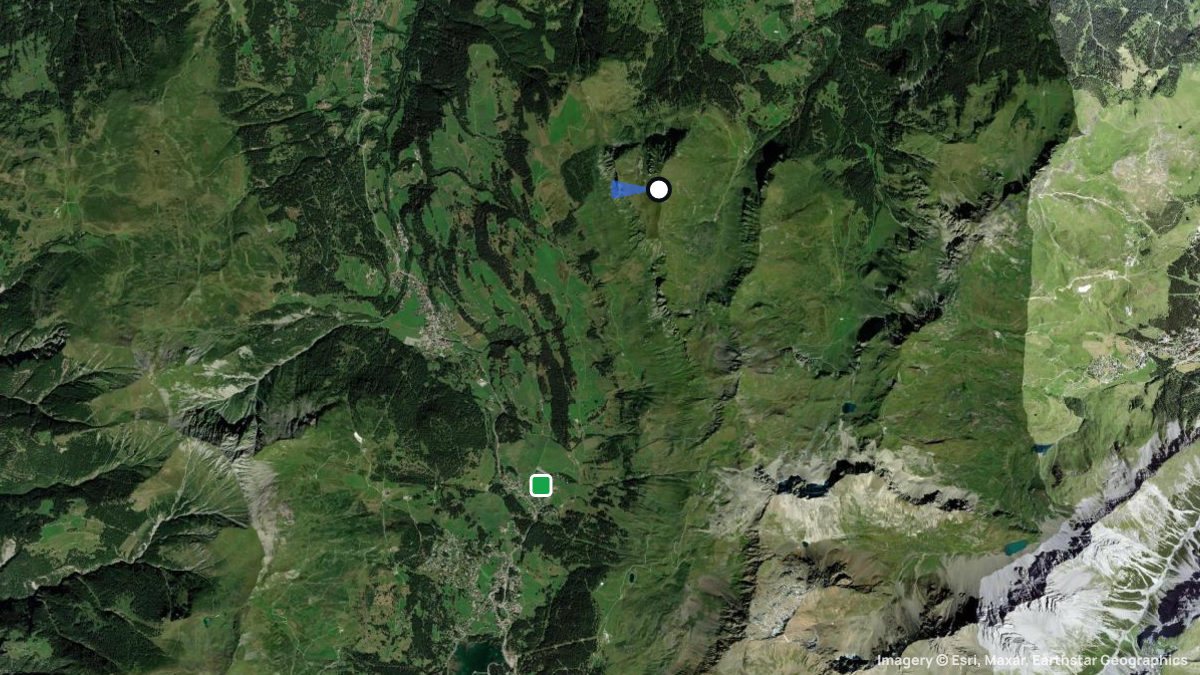 Satellite map of Gürgaletsch with its launches and landings