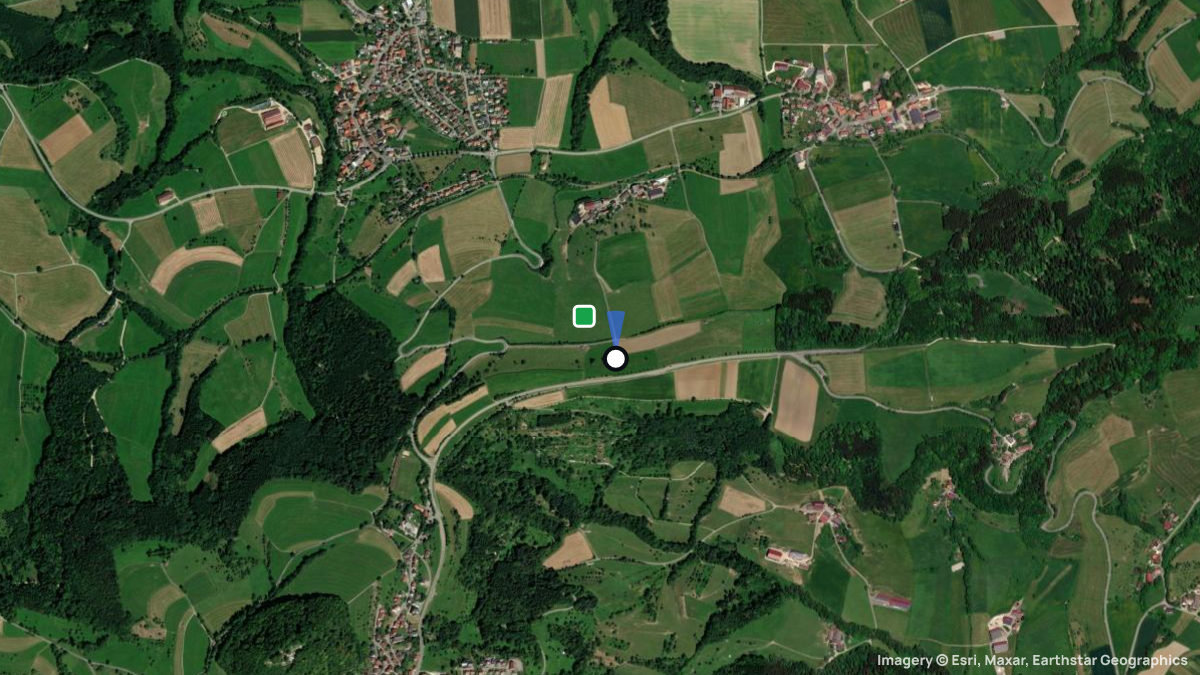 Satellite map of Aasrücken with its launches and landings