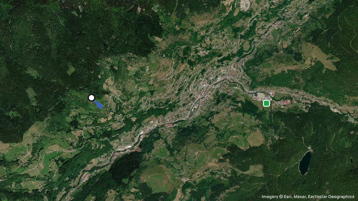 Satellitenkarte von Basse des Feignes mit Start- und Landeplätzen