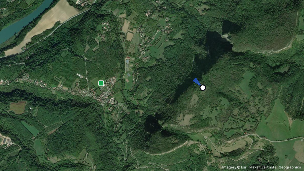 Satellitenkarte von L'Alevoux mit Start- und Landeplätzen