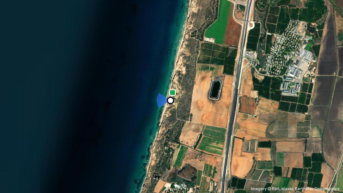 Satellite map of Gaash with its launches and landings
