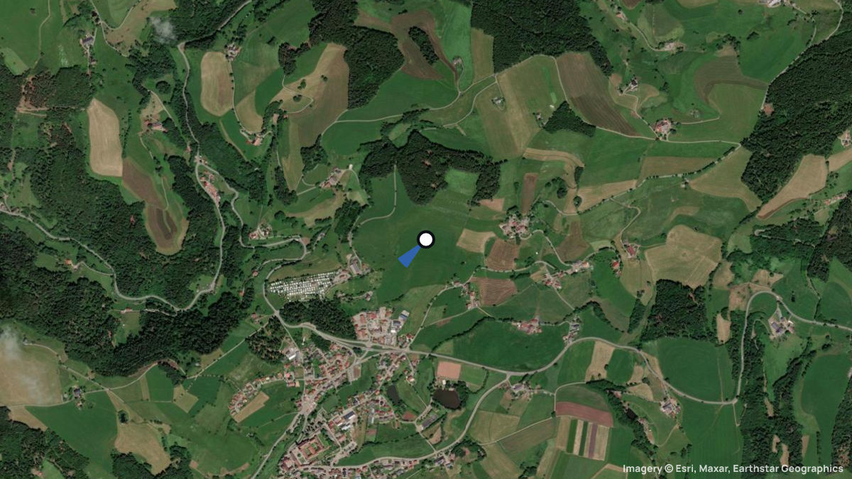 Satellitenkarte von Steingrubenberg mit Start- und Landeplätzen