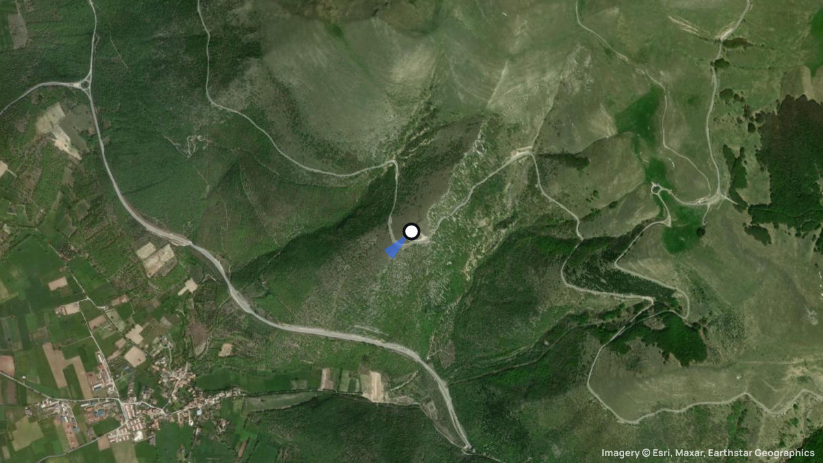 Satellite map of San Pellegrino with its launches and landings