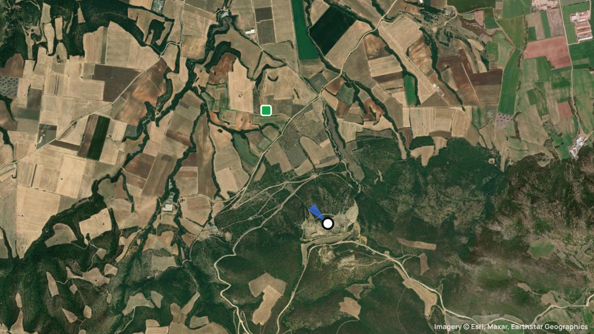 Satellitenkarte von Vavdos mit Start- und Landeplätzen