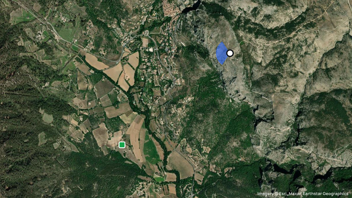 Satellite map of Courchon with its launches and landings