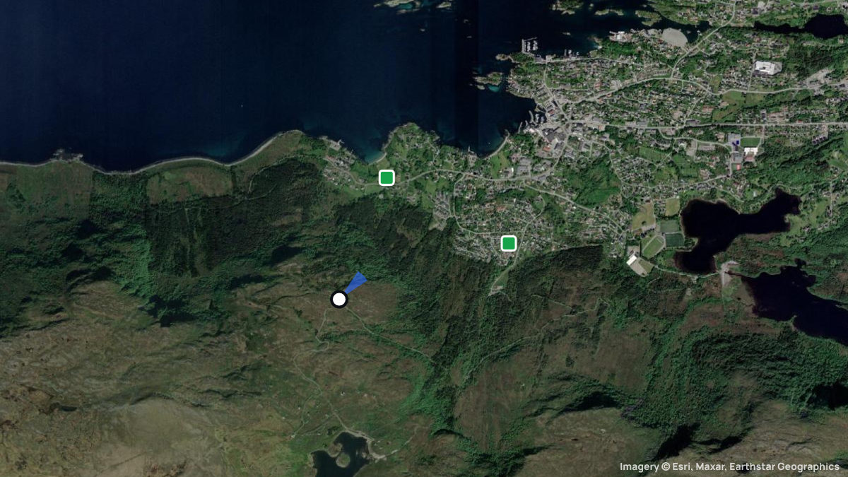 Satellite map of Sula with its launches and landings