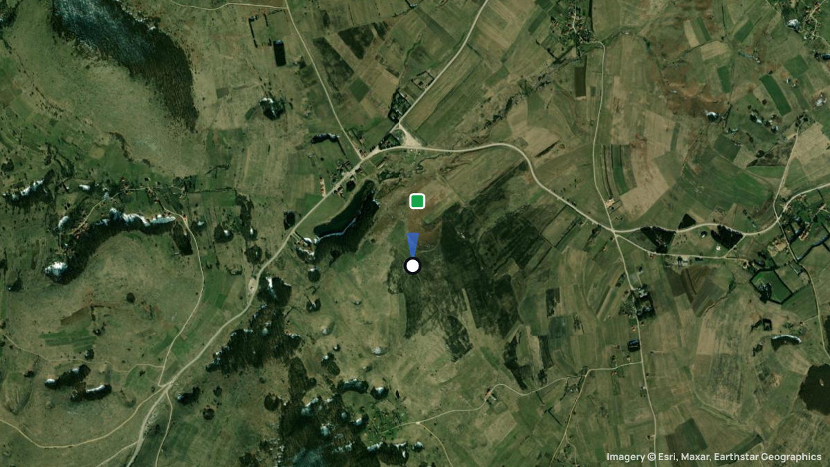 Satellite map of Banjaluka with its launches and landings