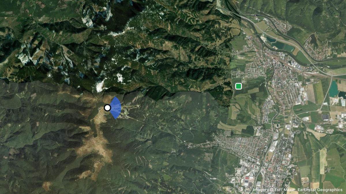 Satellite map of Martinske Hole with its launches and landings
