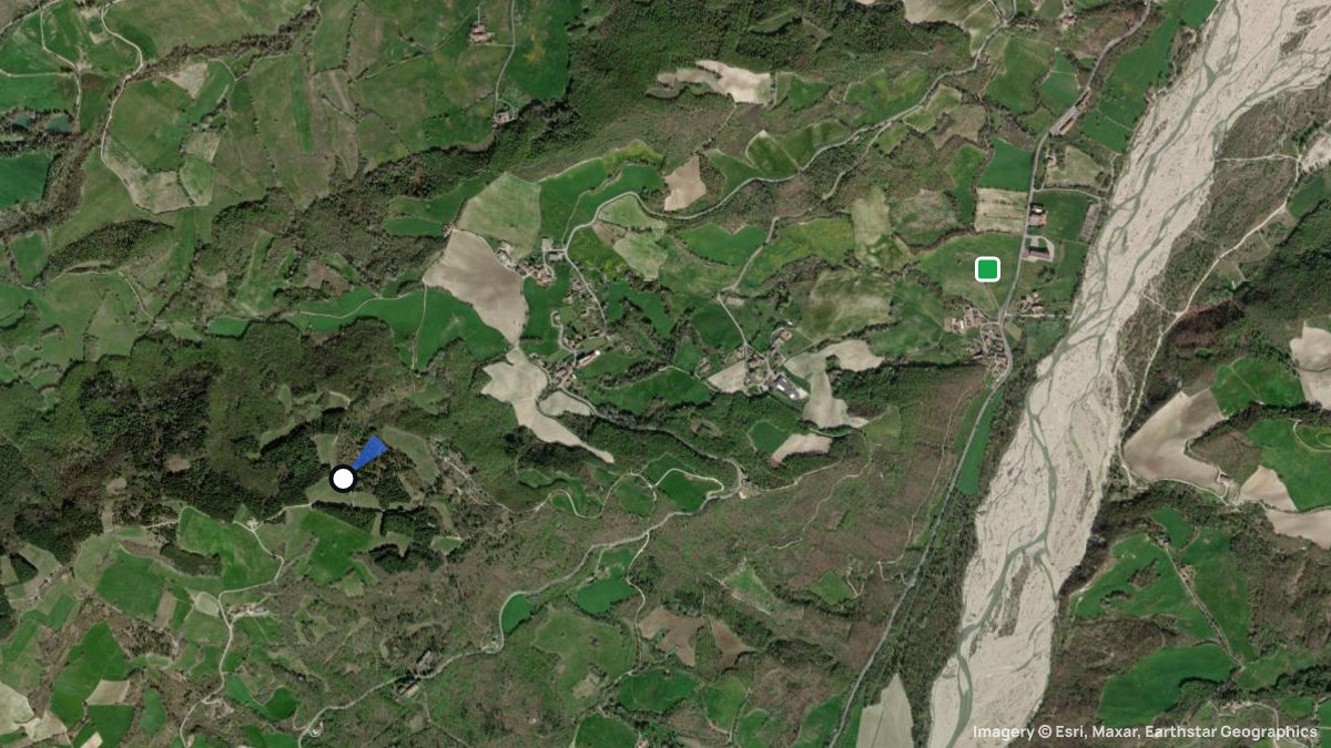 Satellitenkarte von Quinzano mit Start- und Landeplätzen