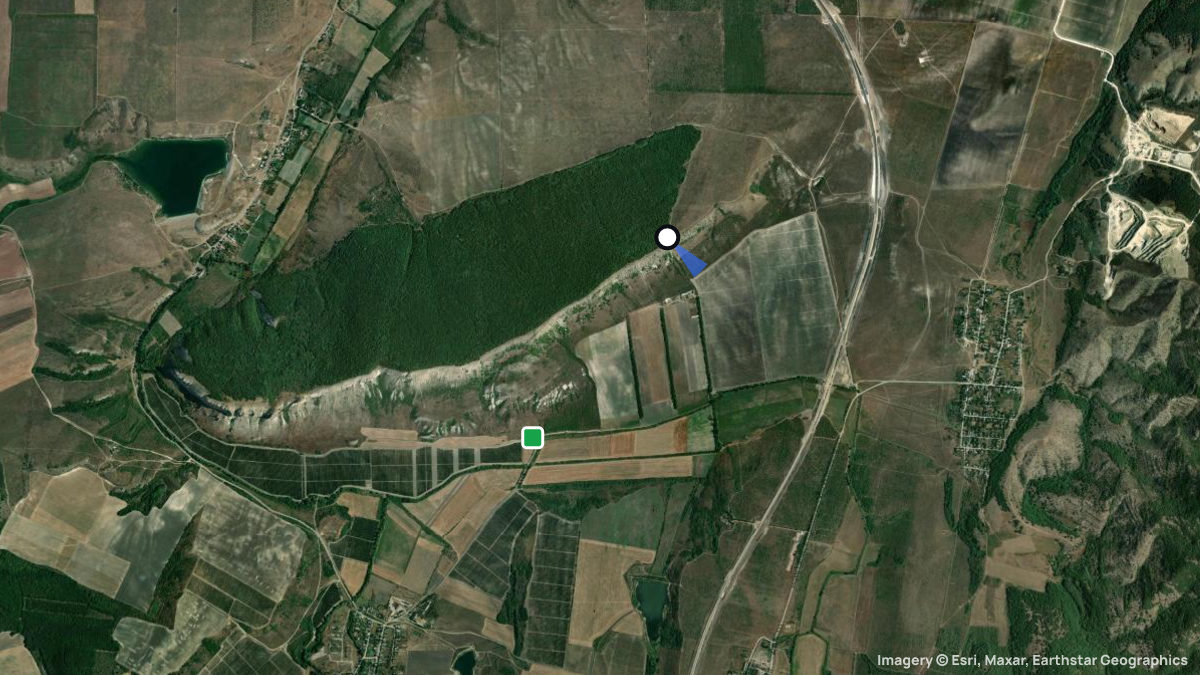 Satellitenkarte von Borkaya mit Start- und Landeplätzen