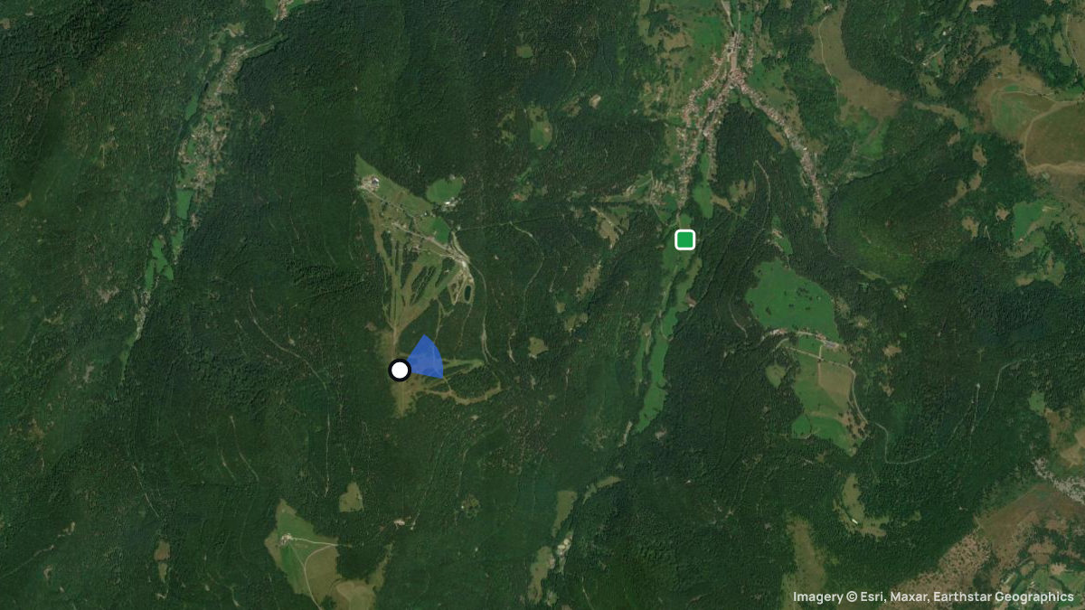 Satellite map of Schnepfenriedkopf with its launches and landings