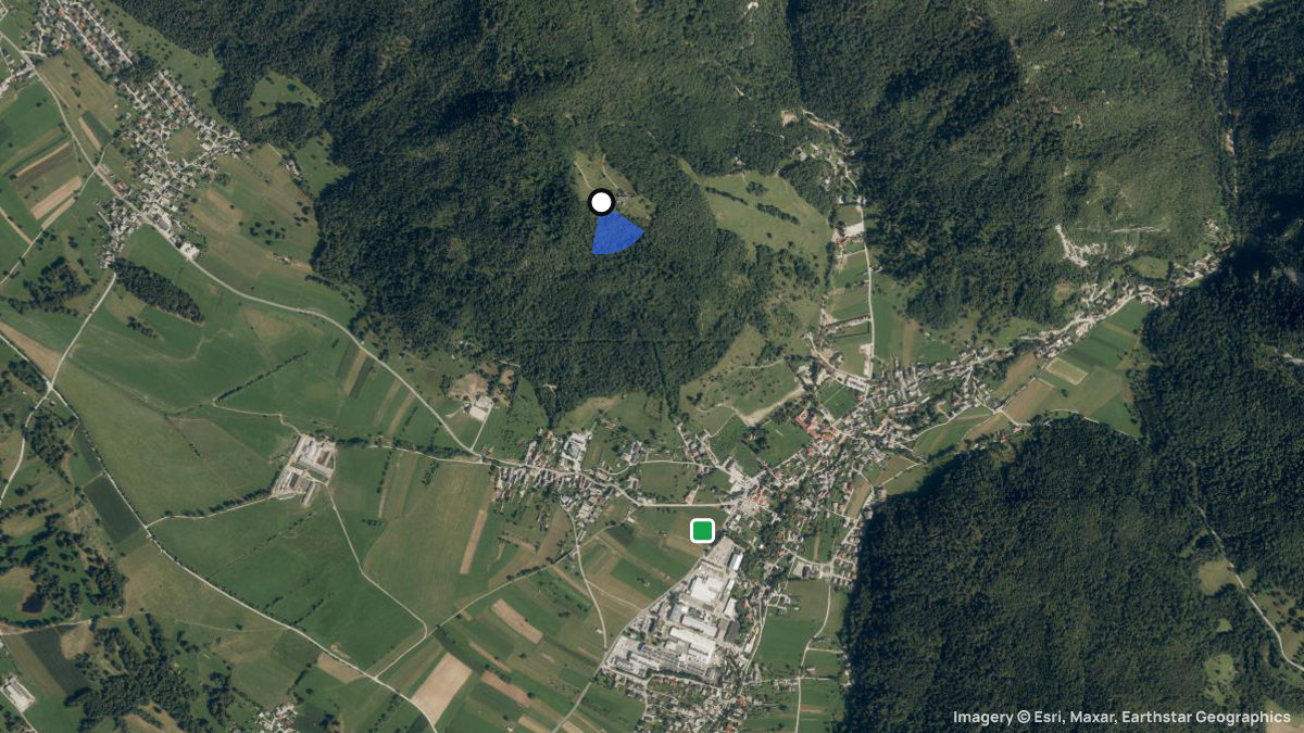 Satellitenkarte von Sveti Peter mit Start- und Landeplätzen