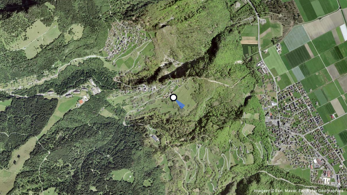 Satellite map of Mayen with its launches and landings