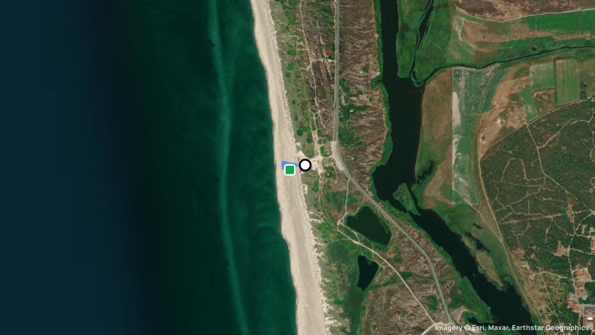 Satellite map of Bjerregaard with its launches and landings