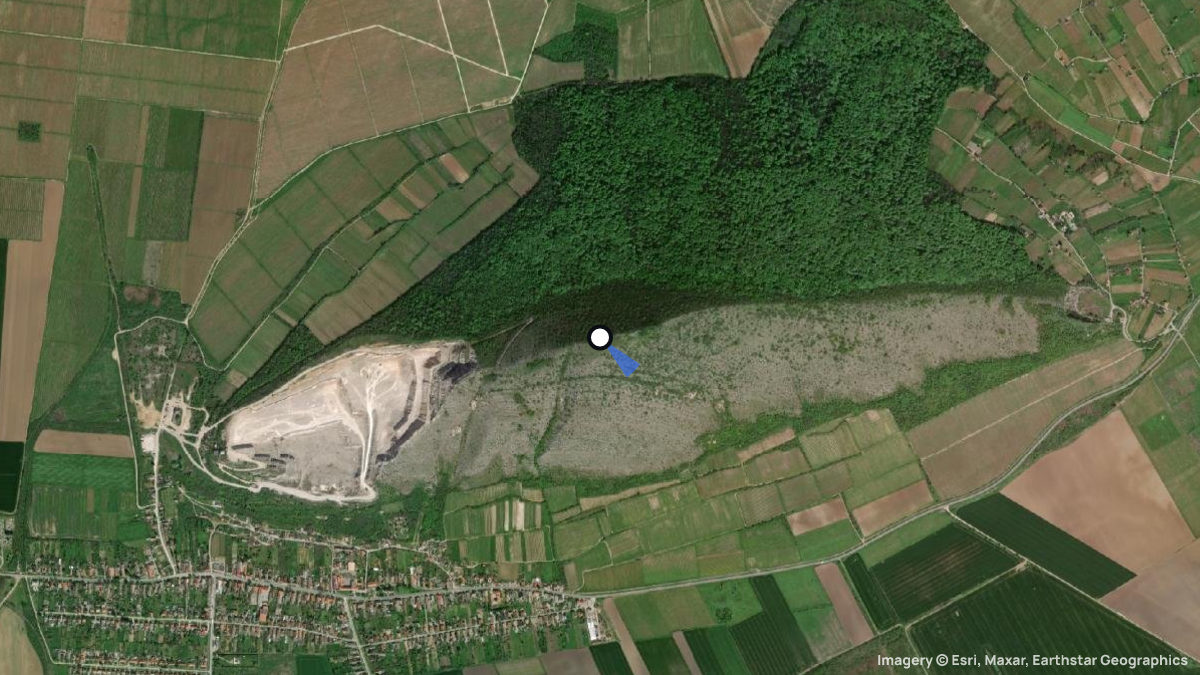Satellitenkarte von Nagyharsany mit Start- und Landeplätzen