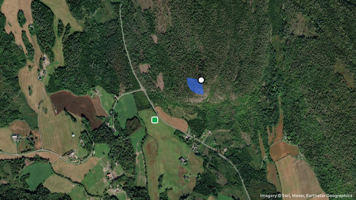 Satellite map of Lonskollen with its launches and landings