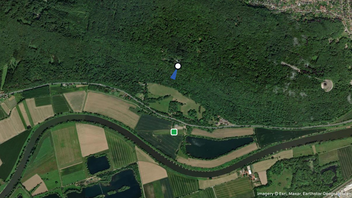 Satellite map of Wittekindsburg with its launches and landings