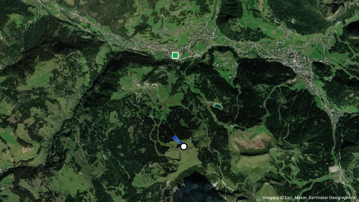 Satellitenkarte von Monte Seura mit Start- und Landeplätzen