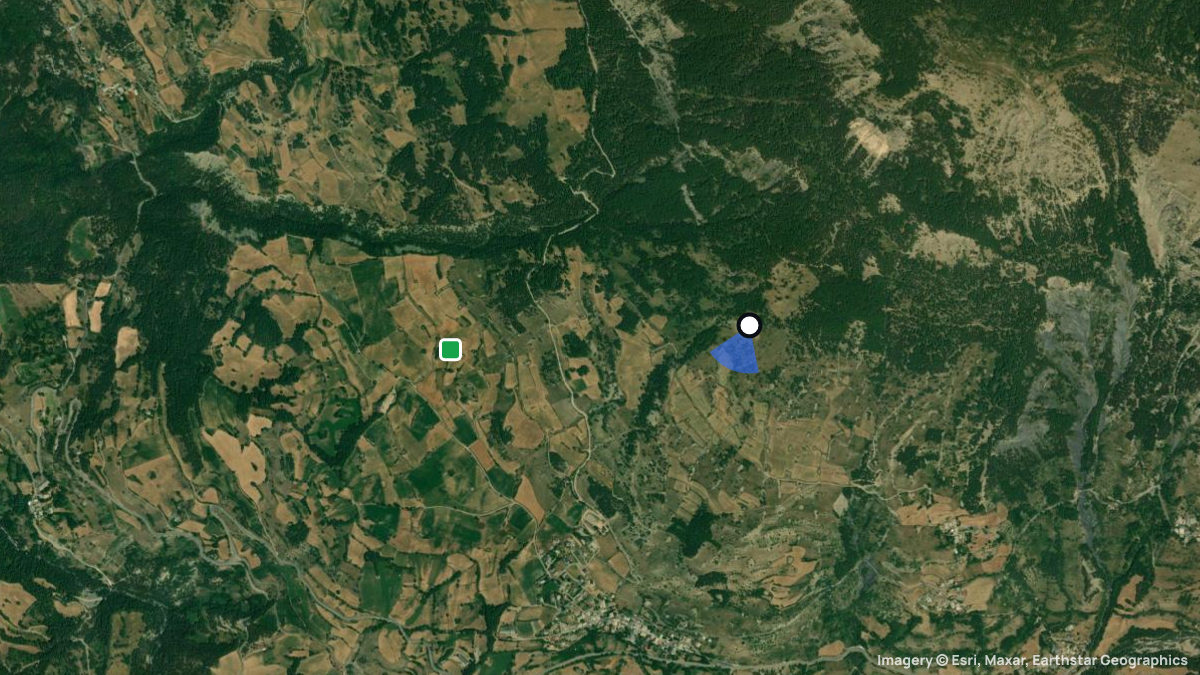 Satellite map of Costias with its launches and landings
