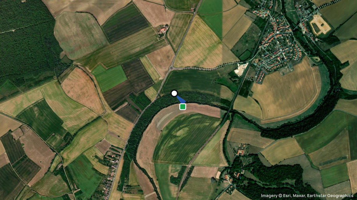 Satellitenkarte von Hatrize mit Start- und Landeplätzen