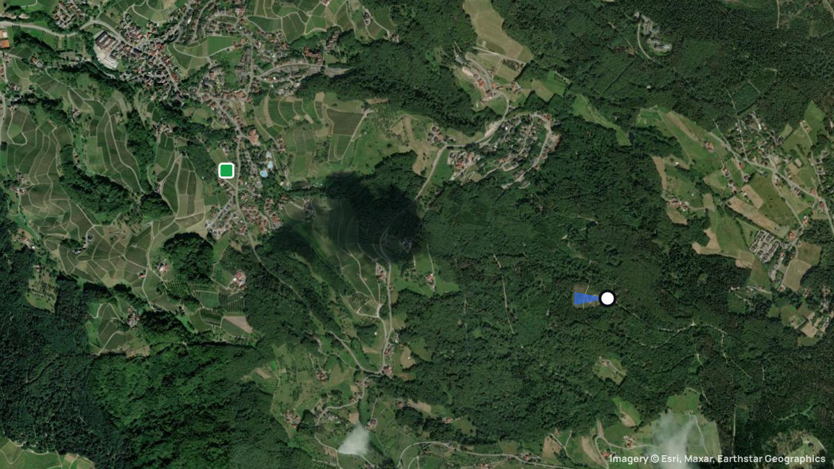 Satellitenkarte von Sasbachwalden mit Start- und Landeplätzen