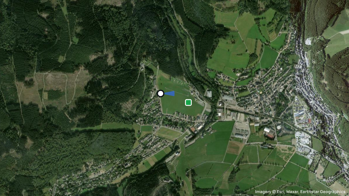 Satellite map of Am Hoppern with its launches and landings