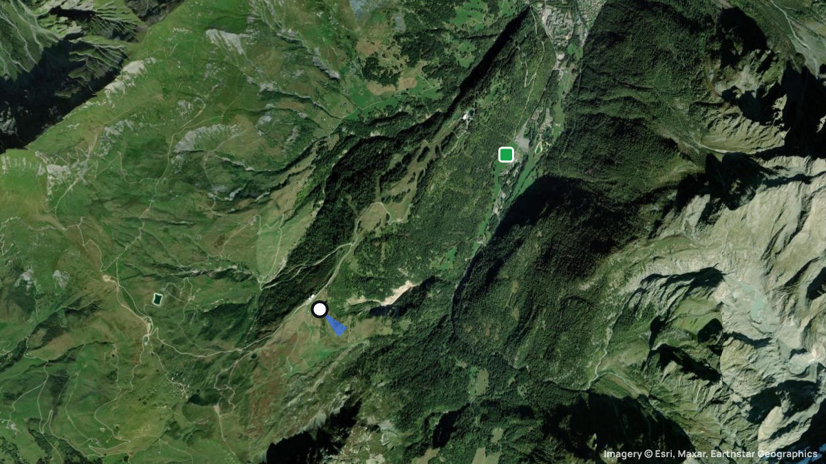 Satellite map of Le Signal with its launches and landings