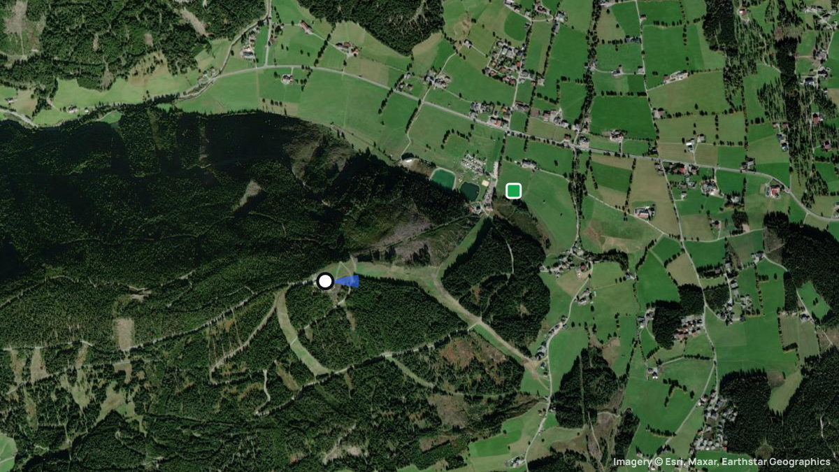 Satellitenkarte von Rittisberg mit Start- und Landeplätzen