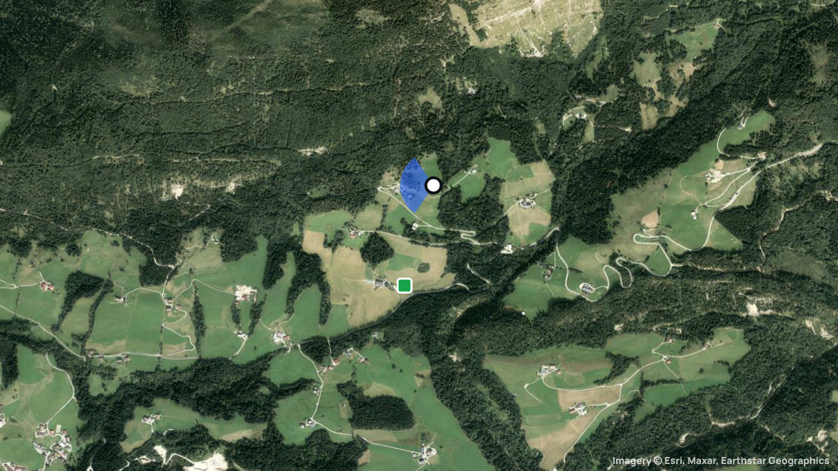 Satellite map of Pernegg with its launches and landings