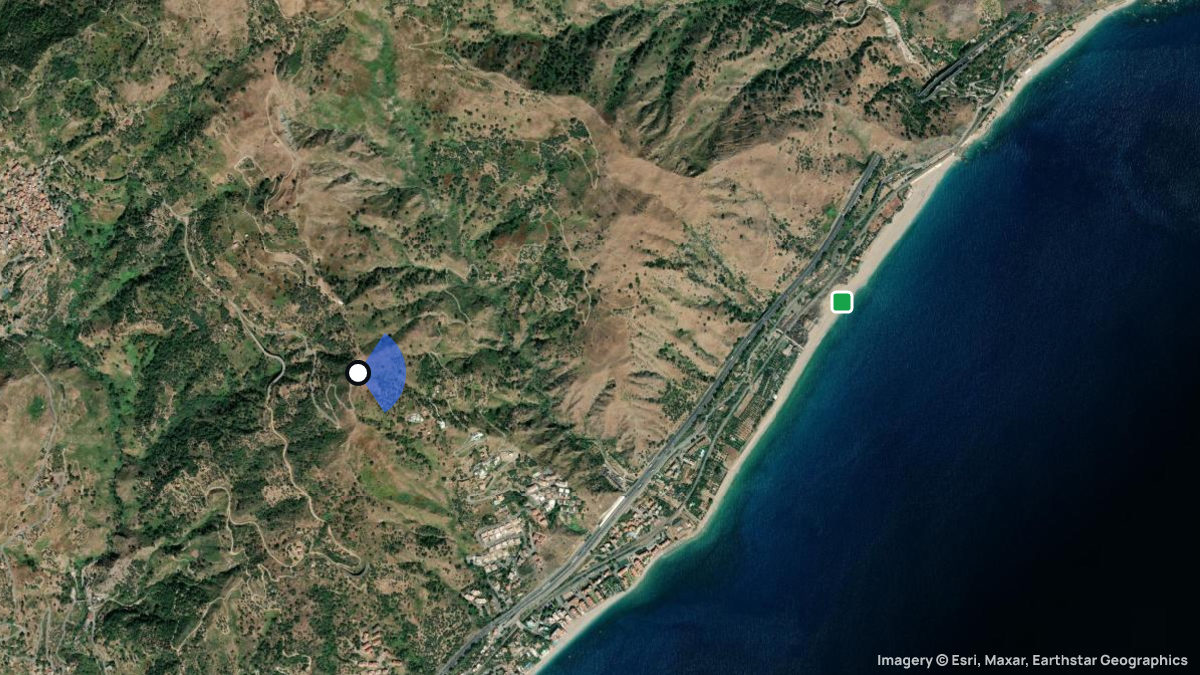 Satellite map of Galladoro with its launches and landings