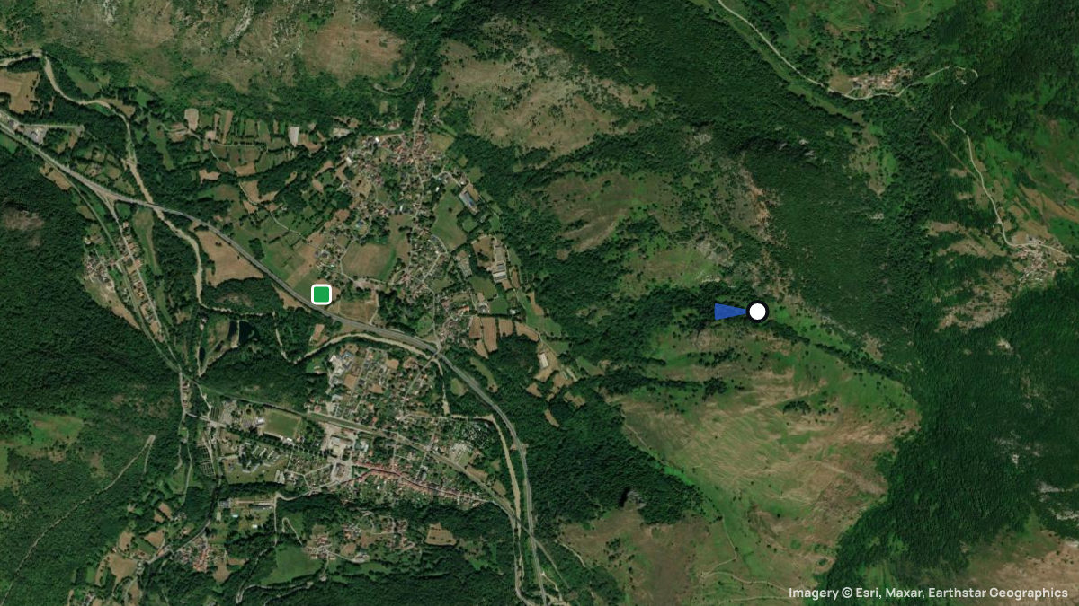 Satellite map of Verdun with its launches and landings