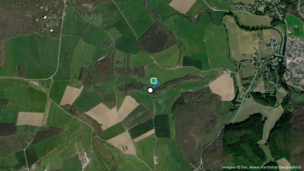 Satellitenkarte von Han-sur-Lesse mit Start- und Landeplätzen