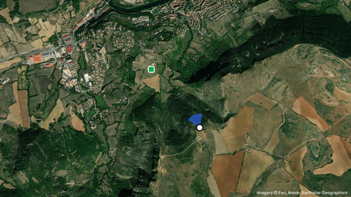 Satellite map of Brunas with its launches and landings