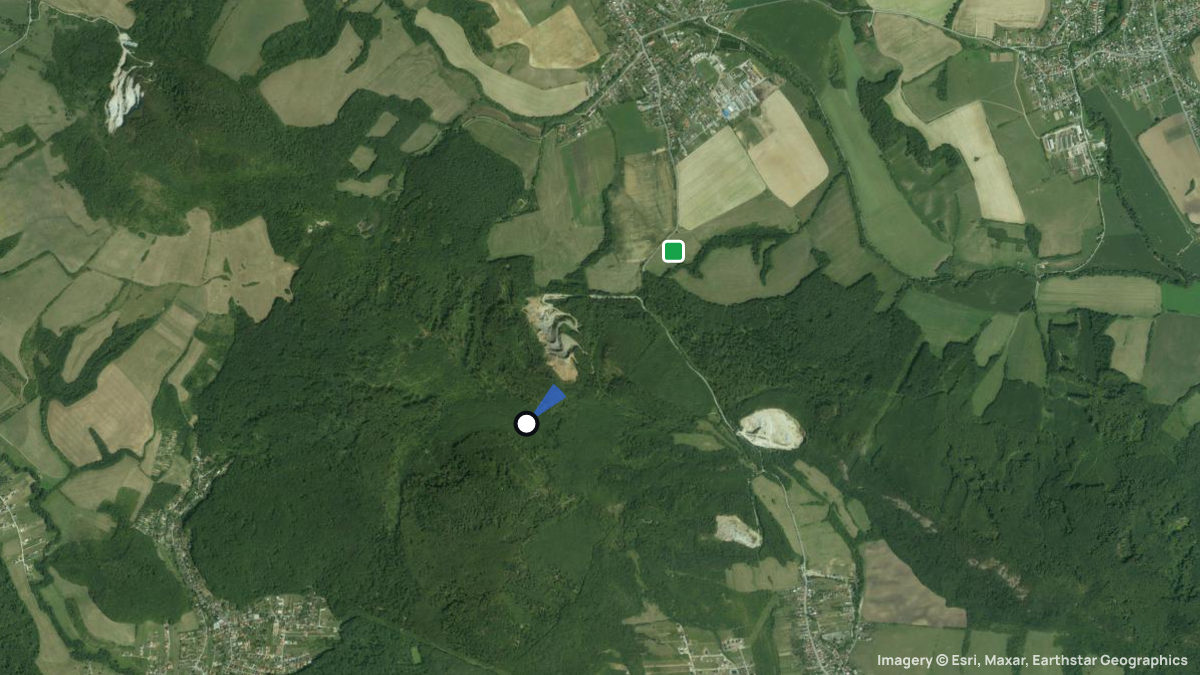 Satellite map of Malinak with its launches and landings
